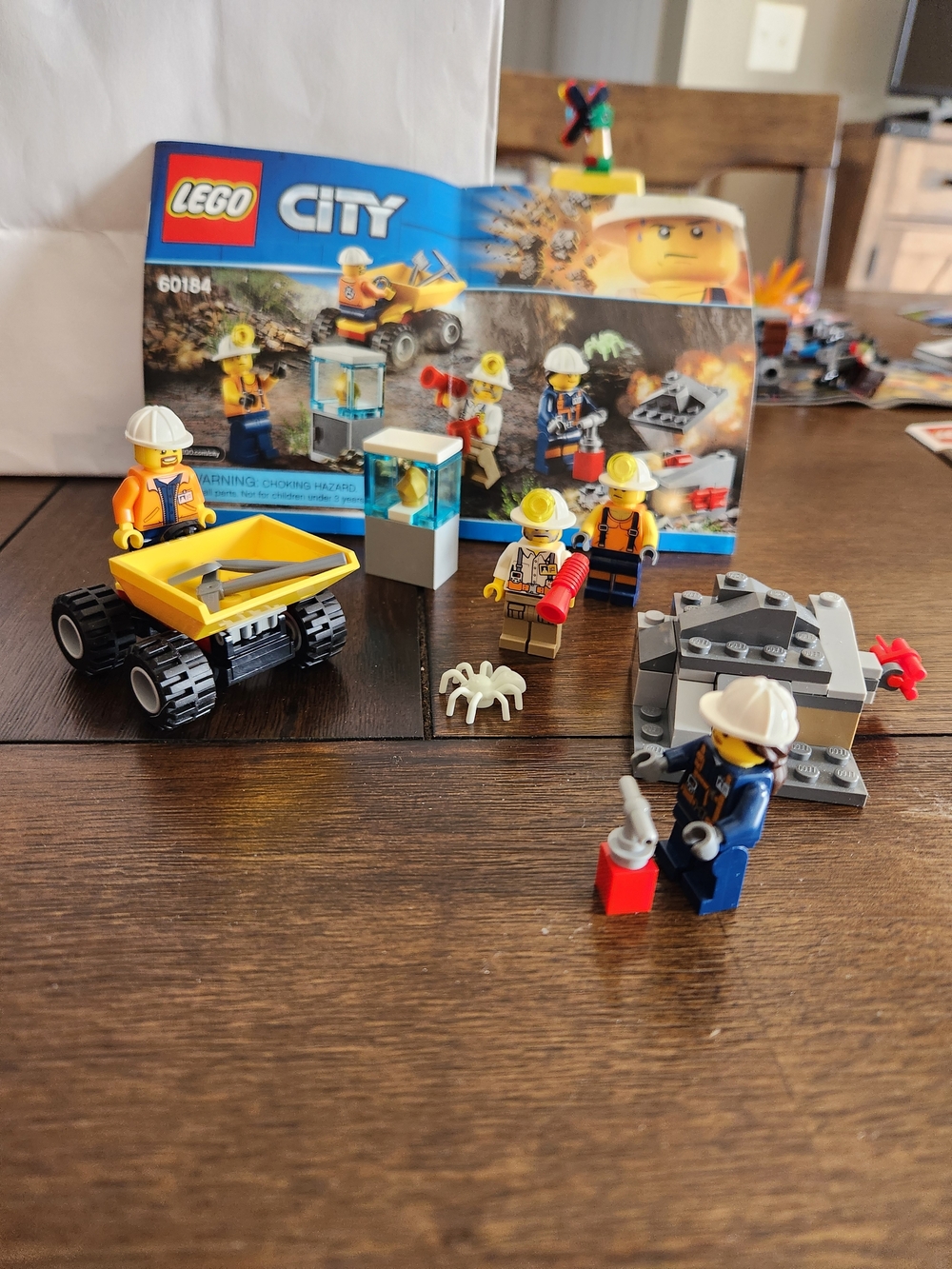 Lego City 60184 Mining Team With 4 Mini Figures No Box